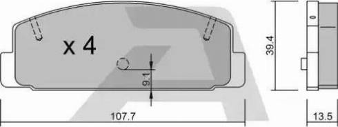 AISIN BPMZ-2001 - Гальмівні колодки, дискові гальма autozip.com.ua