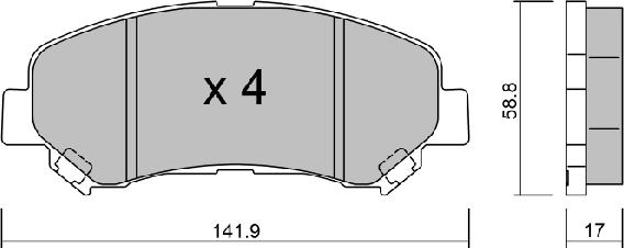 AISIN BPNI-1004 - Гальмівні колодки, дискові гальма autozip.com.ua