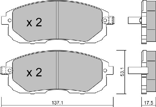 AISIN BPNI-1005 - Гальмівні колодки, дискові гальма autozip.com.ua