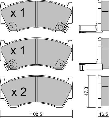 Aisin BPNI-1012 - Гальмівні колодки, дискові гальма autozip.com.ua