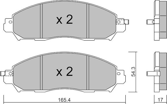 AISIN BPNI-1020 - Гальмівні колодки, дискові гальма autozip.com.ua