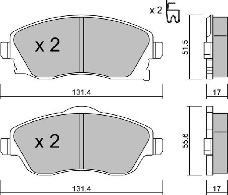 Aisin BPOP-1005 - Гальмівні колодки, дискові гальма autozip.com.ua