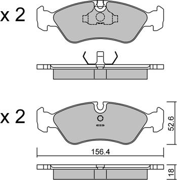 Aisin BPOP-1017 - Гальмівні колодки, дискові гальма autozip.com.ua