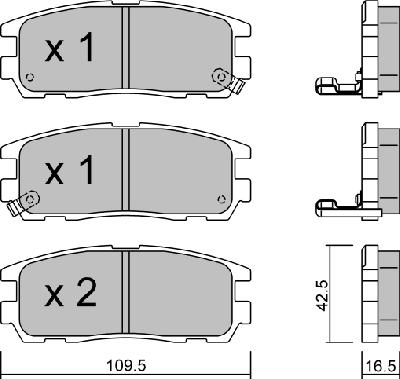 Aisin BPOP-2900 - Гальмівні колодки, дискові гальма autozip.com.ua