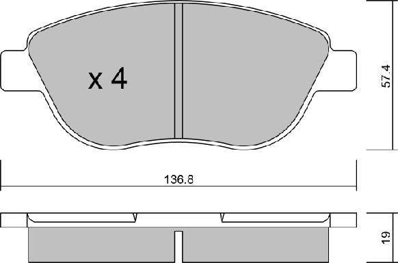 Aisin BPPE-1004 - Гальмівні колодки, дискові гальма autozip.com.ua