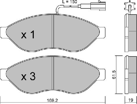 Aisin BPPE-1002 - Гальмівні колодки, дискові гальма autozip.com.ua