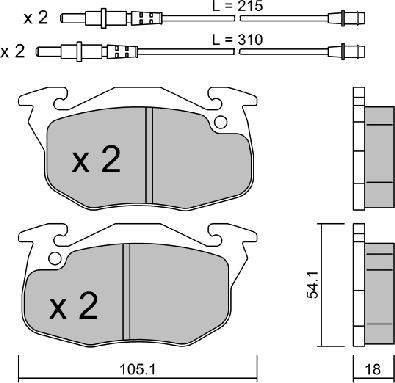 Aisin BPPE-1014 - Гальмівні колодки, дискові гальма autozip.com.ua