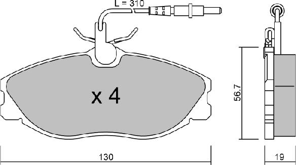 AISIN BPPE-1018 - Гальмівні колодки, дискові гальма autozip.com.ua