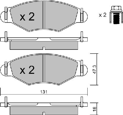 AISIN BPPE-1012 - Гальмівні колодки, дискові гальма autozip.com.ua