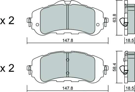 Aisin BPPE-1023 - Гальмівні колодки, дискові гальма autozip.com.ua