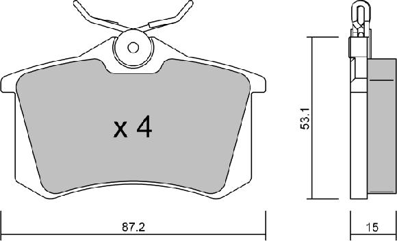 AISIN BPPE-2001 - Гальмівні колодки, дискові гальма autozip.com.ua