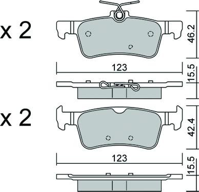 AISIN BPPE-2015 - Гальмівні колодки, дискові гальма autozip.com.ua