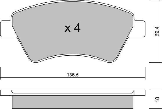 AISIN BPRE-1002 - Гальмівні колодки, дискові гальма autozip.com.ua