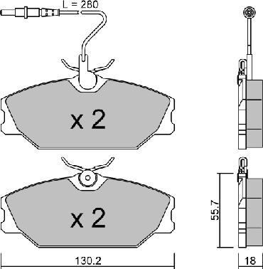 Aisin BPRE-1018 - Гальмівні колодки, дискові гальма autozip.com.ua