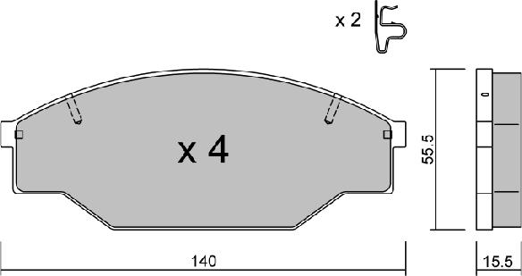 Aisin BPTO-1915 - Гальмівні колодки, дискові гальма autozip.com.ua