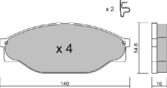 Aisin BPTO-1913 - Гальмівні колодки, дискові гальма autozip.com.ua