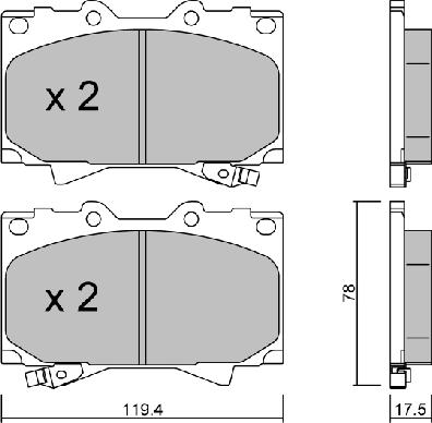 Aisin BPTO-1912 - Гальмівні колодки, дискові гальма autozip.com.ua