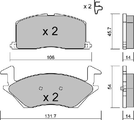 AISIN BPTO-1917 - Гальмівні колодки, дискові гальма autozip.com.ua