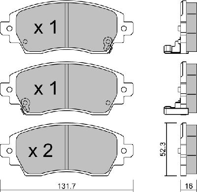 Aisin BPTO-1929 - Гальмівні колодки, дискові гальма autozip.com.ua