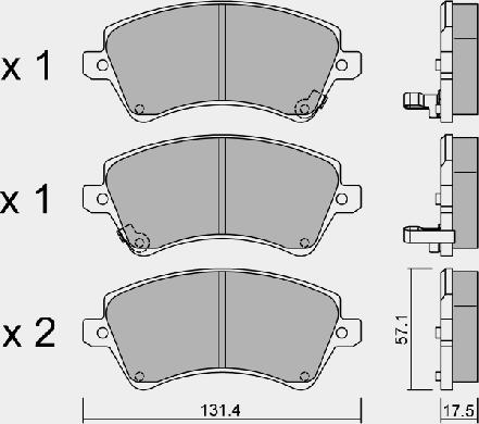 Aisin BPTO-1009 - Гальмівні колодки, дискові гальма autozip.com.ua