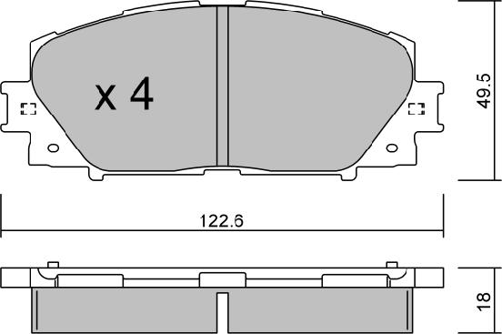 Aisin BPTO-1014 - Гальмівні колодки, дискові гальма autozip.com.ua