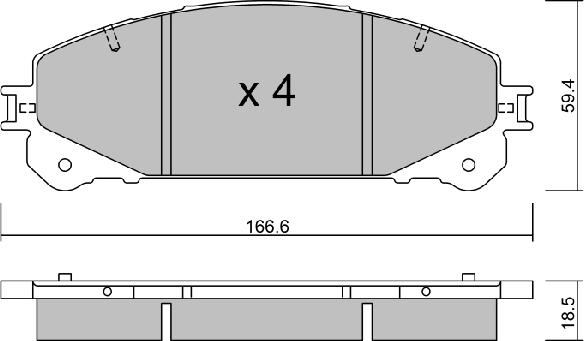 Aisin BPTO-1016 - Гальмівні колодки, дискові гальма autozip.com.ua