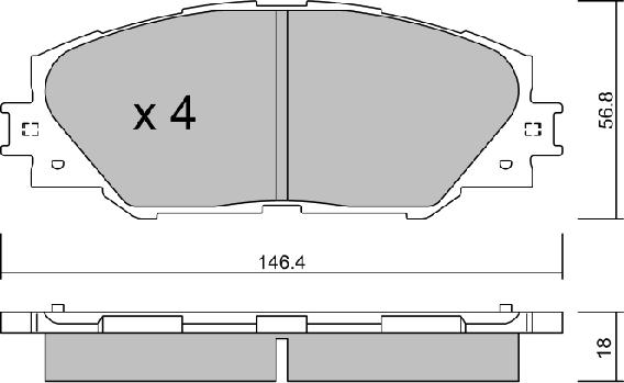 AISIN BPTO-1011 - Гальмівні колодки, дискові гальма autozip.com.ua