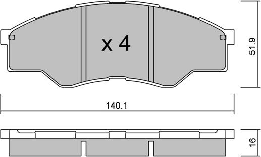 AISIN SN166 - Гальмівні колодки, дискові гальма autozip.com.ua