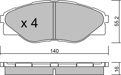 Juratek JCP8552 - Гальмівні колодки, дискові гальма autozip.com.ua