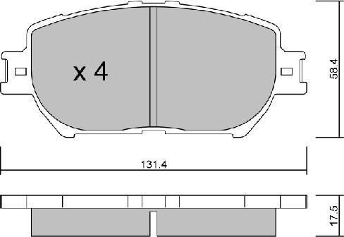 AISIN BPTO-1023 - Гальмівні колодки, дискові гальма autozip.com.ua