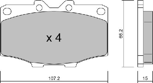 Aisin BPTO-2904 - Гальмівні колодки, дискові гальма autozip.com.ua