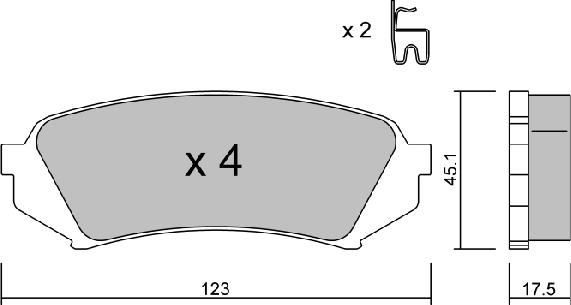 AISIN BPTO-2906 - Гальмівні колодки, дискові гальма autozip.com.ua