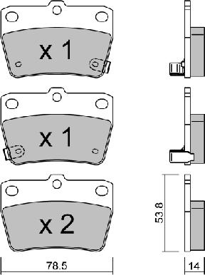 Aisin BPTO-2901 - Гальмівні колодки, дискові гальма autozip.com.ua