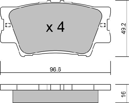 Aisin BPTO-2007 - Гальмівні колодки, дискові гальма autozip.com.ua