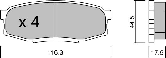 Aisin BPTO-2013 - Гальмівні колодки, дискові гальма autozip.com.ua