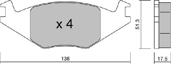 Aisin BPVW-1900 - Гальмівні колодки, дискові гальма autozip.com.ua