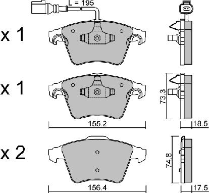 Aisin BPVW-1004 - Гальмівні колодки, дискові гальма autozip.com.ua