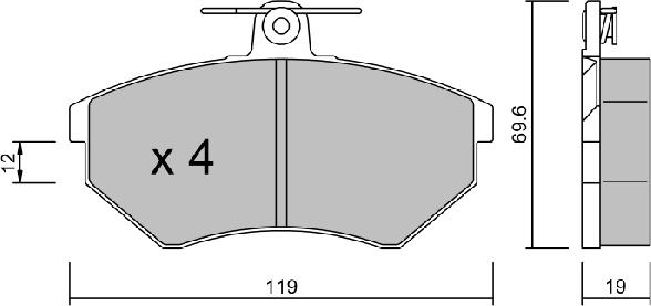 Aisin BPVW-1003 - Гальмівні колодки, дискові гальма autozip.com.ua