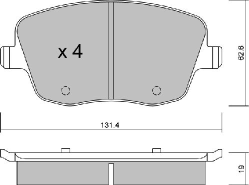 Aisin BPVW-1019 - Гальмівні колодки, дискові гальма autozip.com.ua