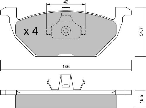 Aisin BPVW-1012 - Гальмівні колодки, дискові гальма autozip.com.ua