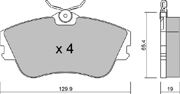 AISIN BPVW-1034 - Гальмівні колодки, дискові гальма autozip.com.ua