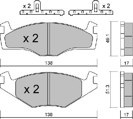 Aisin BPVW-1035 - Гальмівні колодки, дискові гальма autozip.com.ua