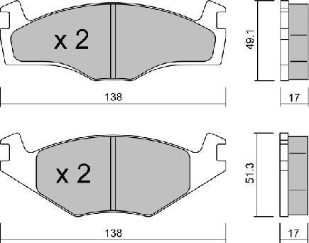 Aisin BPVW-1036 - Гальмівні колодки, дискові гальма autozip.com.ua