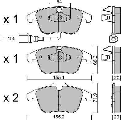 AISIN BPVW-1023 - Гальмівні колодки, дискові гальма autozip.com.ua