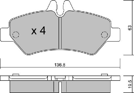 Aisin BPVW-2001 - Гальмівні колодки, дискові гальма autozip.com.ua