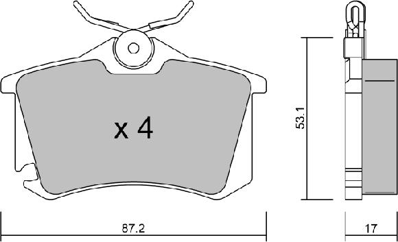 Aisin BPVW-2008 - Гальмівні колодки, дискові гальма autozip.com.ua