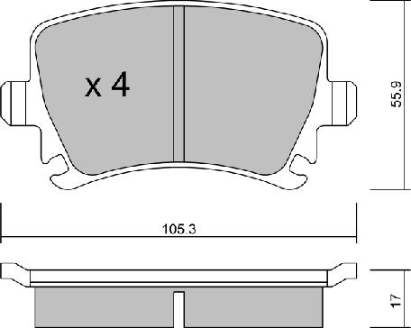 Aisin BPVW-2003 - Гальмівні колодки, дискові гальма autozip.com.ua