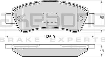 Akebono AN-4496KE - Гальмівні колодки, дискові гальма autozip.com.ua