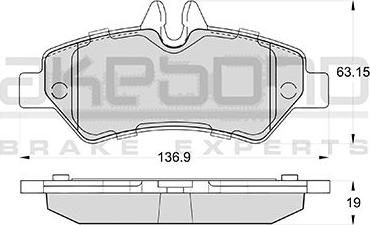 Akebono AN-4491WK - Гальмівні колодки, дискові гальма autozip.com.ua