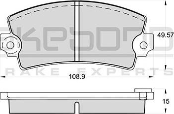 Akebono AN-4497WK - Гальмівні колодки, дискові гальма autozip.com.ua